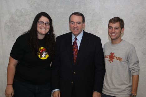 Huckabee, Jed and I meeting officially for the first time